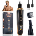 Yunmiss LED Display Eyebrow & Nose Hair Trimmer Clipper for Men Women,2026 Rechargeable 2 in 1 Painless Ear & Facial Hair Trimmer with Powerful Motor and Dual-Edge Blades Easy Cleansing (Black)