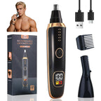 Yunmiss LED Display Eyebrow & Nose Hair Trimmer Clipper for Men Women,2026 Rechargeable 2 in 1 Painless Ear & Facial Hair Trimmer with Powerful Motor and Dual-Edge Blades Easy Cleansing (Black)