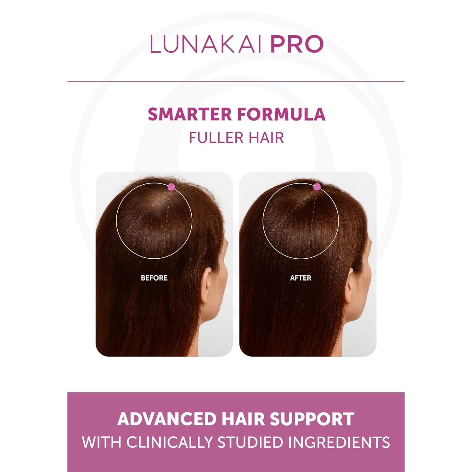 Lunakai USA Made Hair Growth Supplement for Women - Advanced 20 Nutrient with Marine Collagen, Saw Palmetto, Biotin & Keratin - Daily Hair Vitamins for Thicker Strands - 90 Capsules