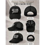 Christian Hat for Men Women - Premium Embroidered Faith Baseball Cap - Religious Jesus Gifts, Mesh Back Trucker Hats Just a Girl Who Loves Jesus-black