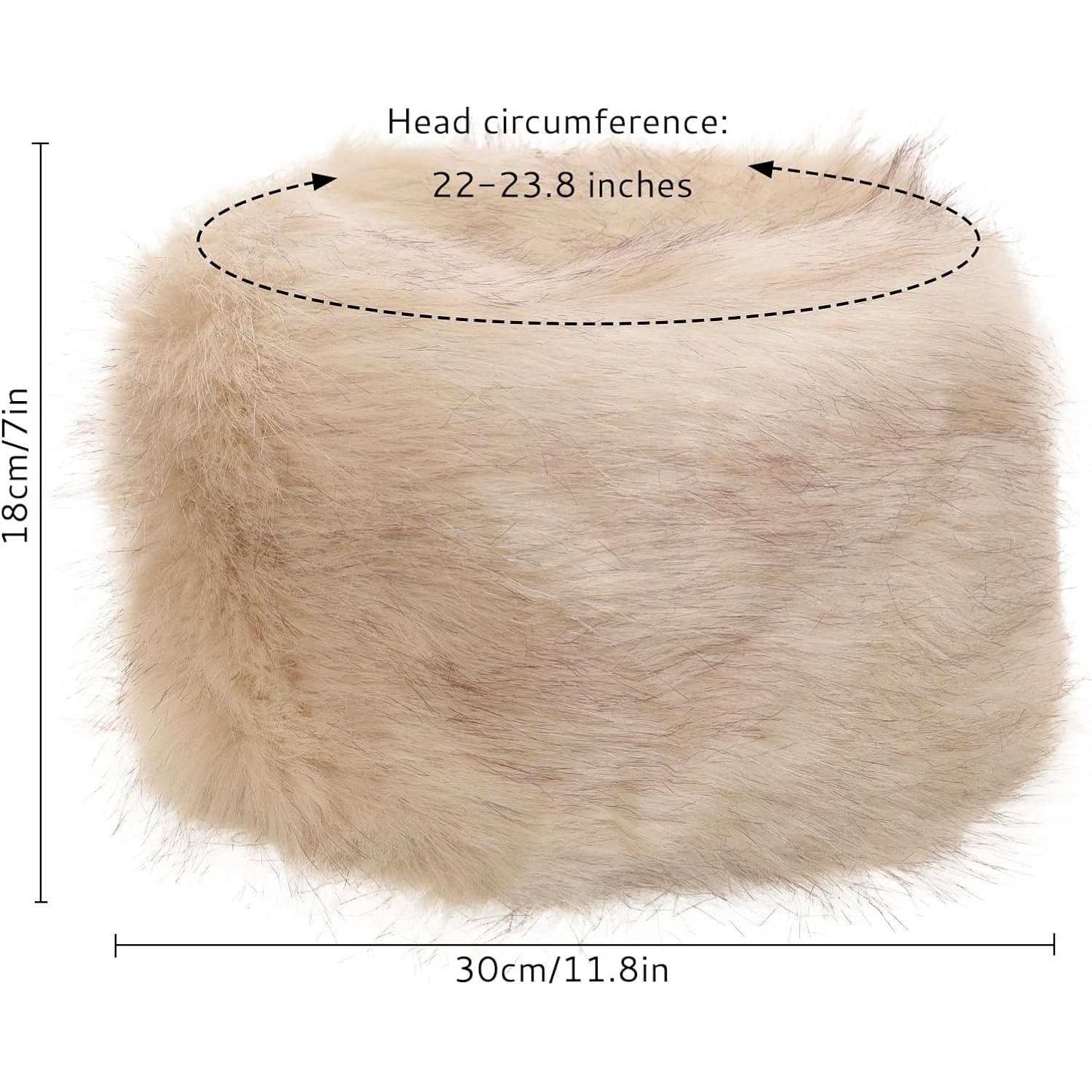 Russian Hat Winter Faux Fur Hats Cossack Hat Warm Russian Style Cap for Women