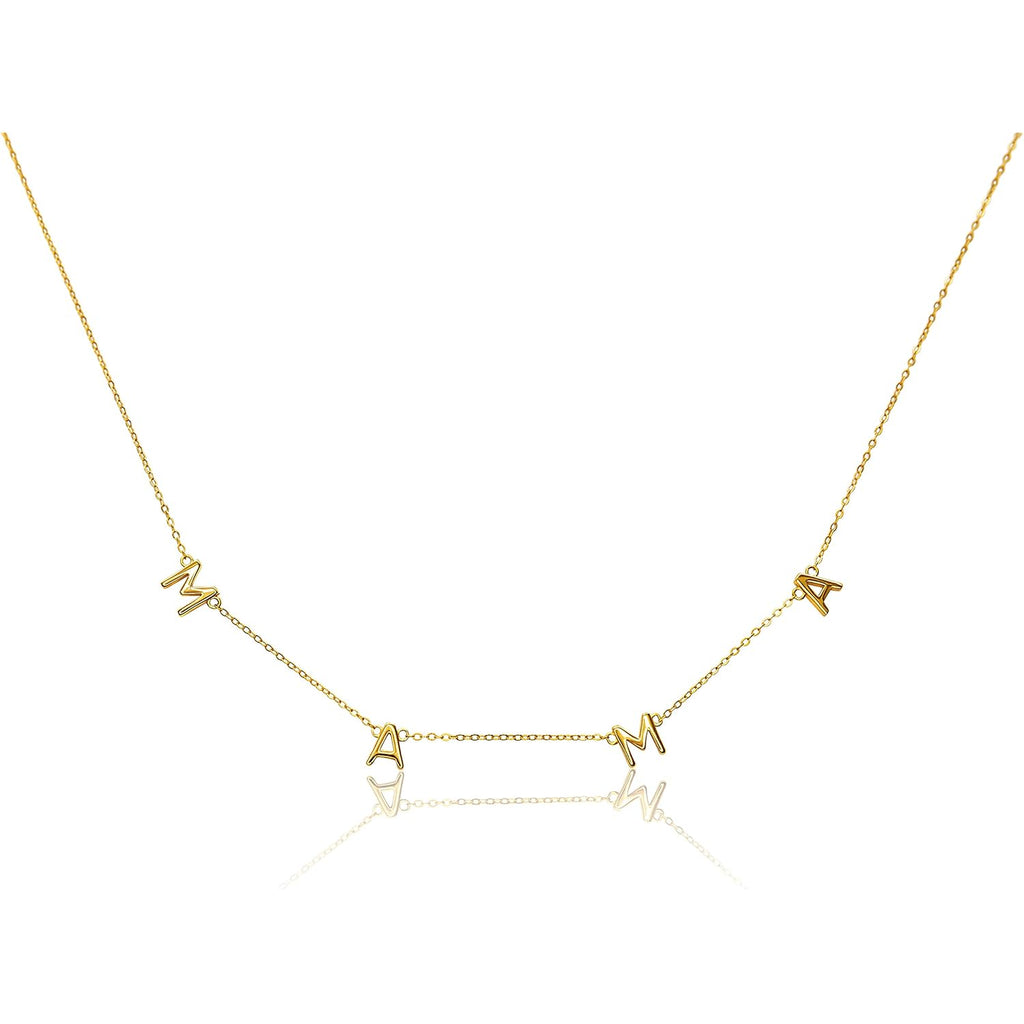 Benevolence LA Mama Necklace, Gold Dipped Fashion Jewelry | Gifts for New Mom | Gold Mom Necklace | Birthday Gifts | Travel Accessories for Women, Designed in California