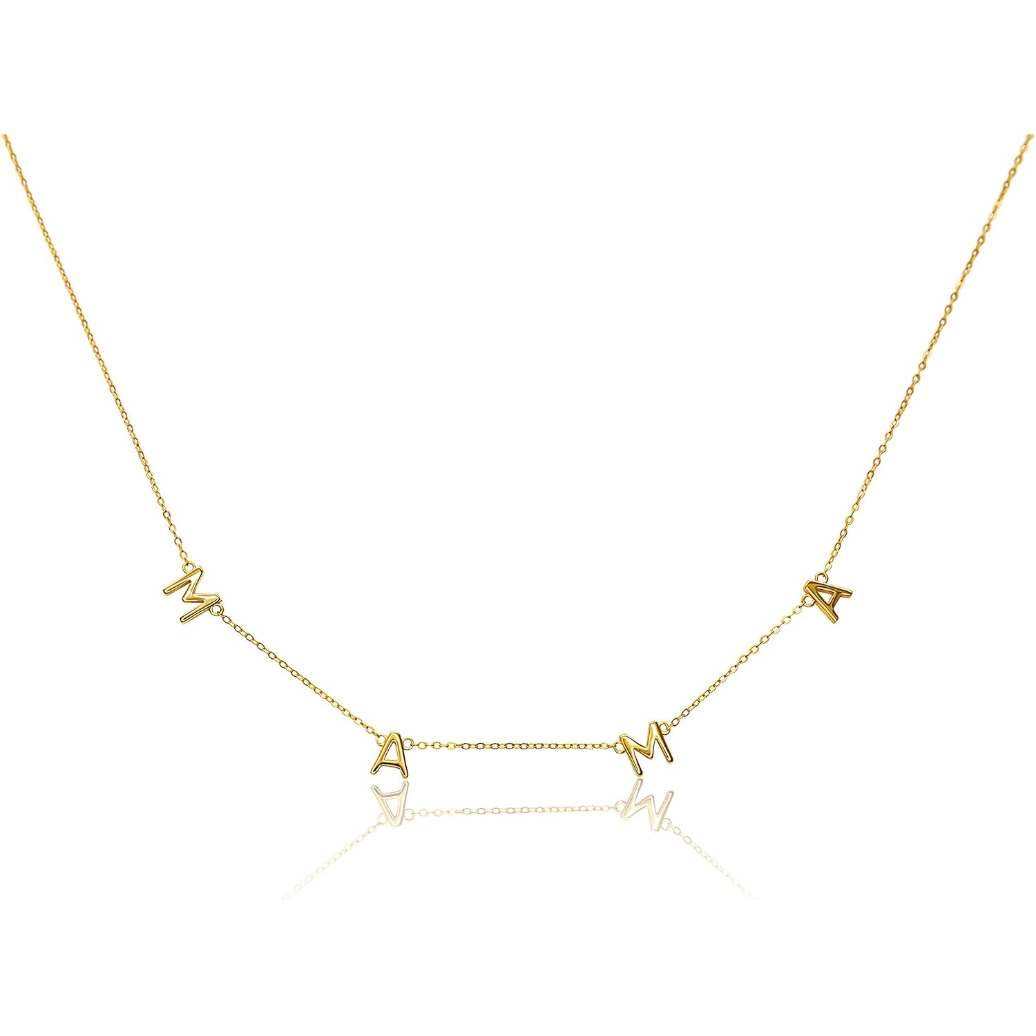 Benevolence LA Mama Necklace, Gold Dipped Fashion Jewelry | Gifts for New Mom | Gold Mom Necklace | Birthday Gifts | Travel Accessories for Women, Designed in California