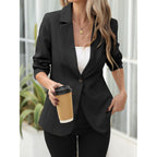 Elleven Women'S Blazer Business Casual Lightweight Suit - Long Sleeve Slim Fit Work Office Jacket With Pockets