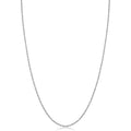 Kooljewelry Womens Classic Rope Chain - 14k White Gold Barely-There Necklace Thin Lightweight