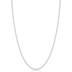 Kooljewelry Womens Classic Rope Chain - 14k White Gold Barely-There Necklace Thin Lightweight