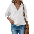 Shewin Womens Zip Up Hoodies Oversized Sweatshirt Fall Fashion Outfits 2026 Casual Waffle Hooded Jackets