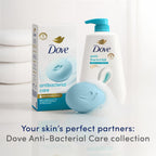 Dove Beauty Bar Soap Antibacterial Care 2 Count For Clean, Moisturized Skin, Removes Bacteria 3.75 Oz