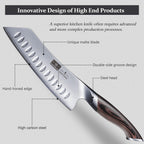 Hoshanho 7 Inch Japanese Chef Knife, Ultra Sharp High Carbon Stainless Steel Kitchen Knife, Professional Santoku Knives With Ergonomic Pakkawood Handle