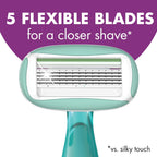 BIC Soleil 5 Sensitive Women's Disposable Razors With 360 Degree Moisture Strips For Enhanced Glide, Shaving Razors With 5 Blades, 2 Count