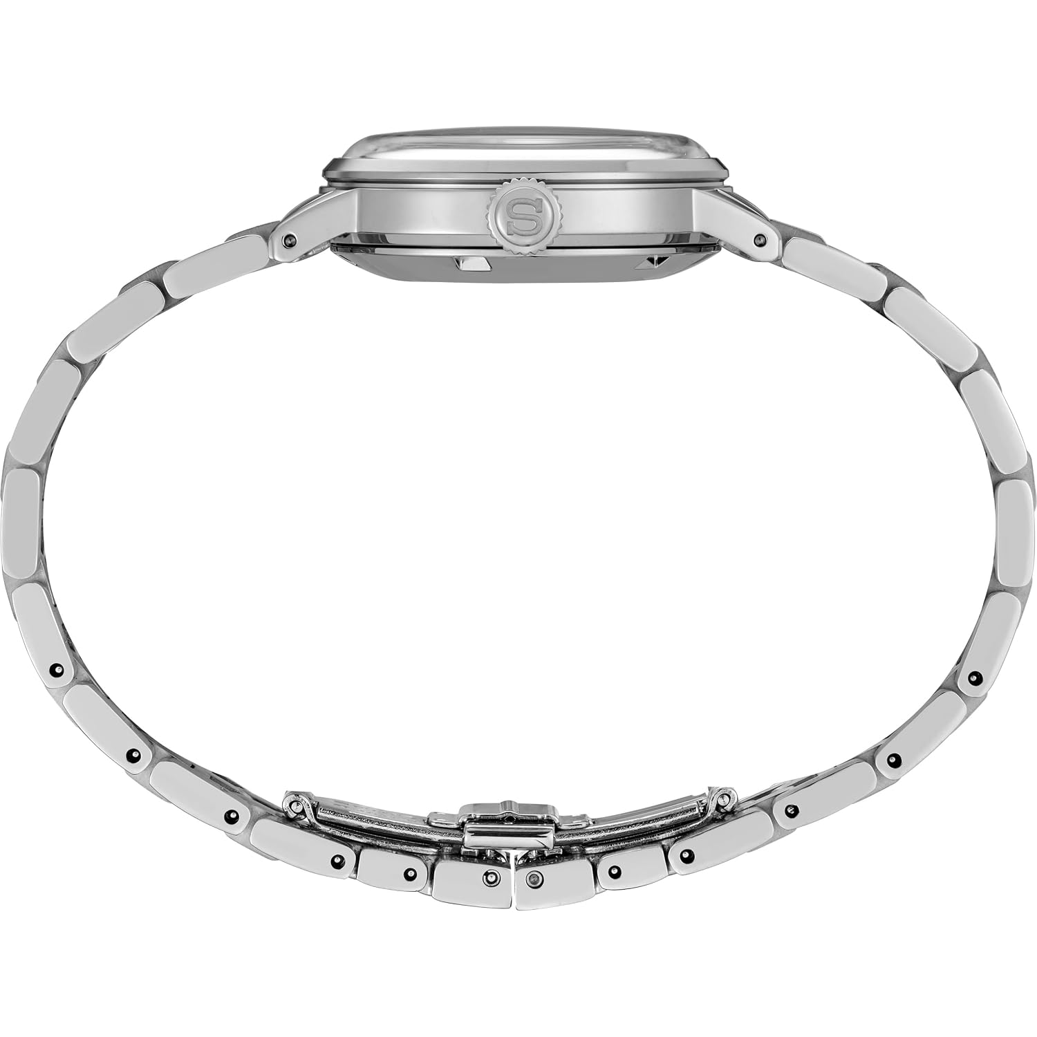 Seiko Presage Women'S Cocktail Time Automatic Watch, White Dial With Diamonds, Stainless Steel Bracelet, 50M Water Resistant