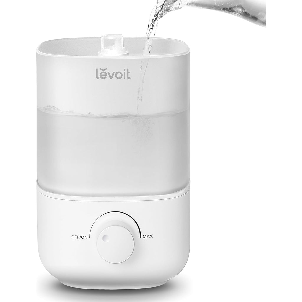 Levoit Top Fill Humidifiers For Bedroom, 2.5L Tank For Large Room, 28Db | Easy To Fill & Clean, Quiet Cool Mist Air Humidifier For Home Baby Nursery & Plants, Auto Shut-Off For Safety, 25H Lasting