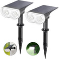 Linkind Solar Lights Outdoor Waterproof Ip65, Starray Dusk-To-Dawn Outdoor Solar Lights, 3 Lighting Modes Solar Spot Lights Outdoor For Garden, Yard, Landscape (Daylight, 2 Pack)