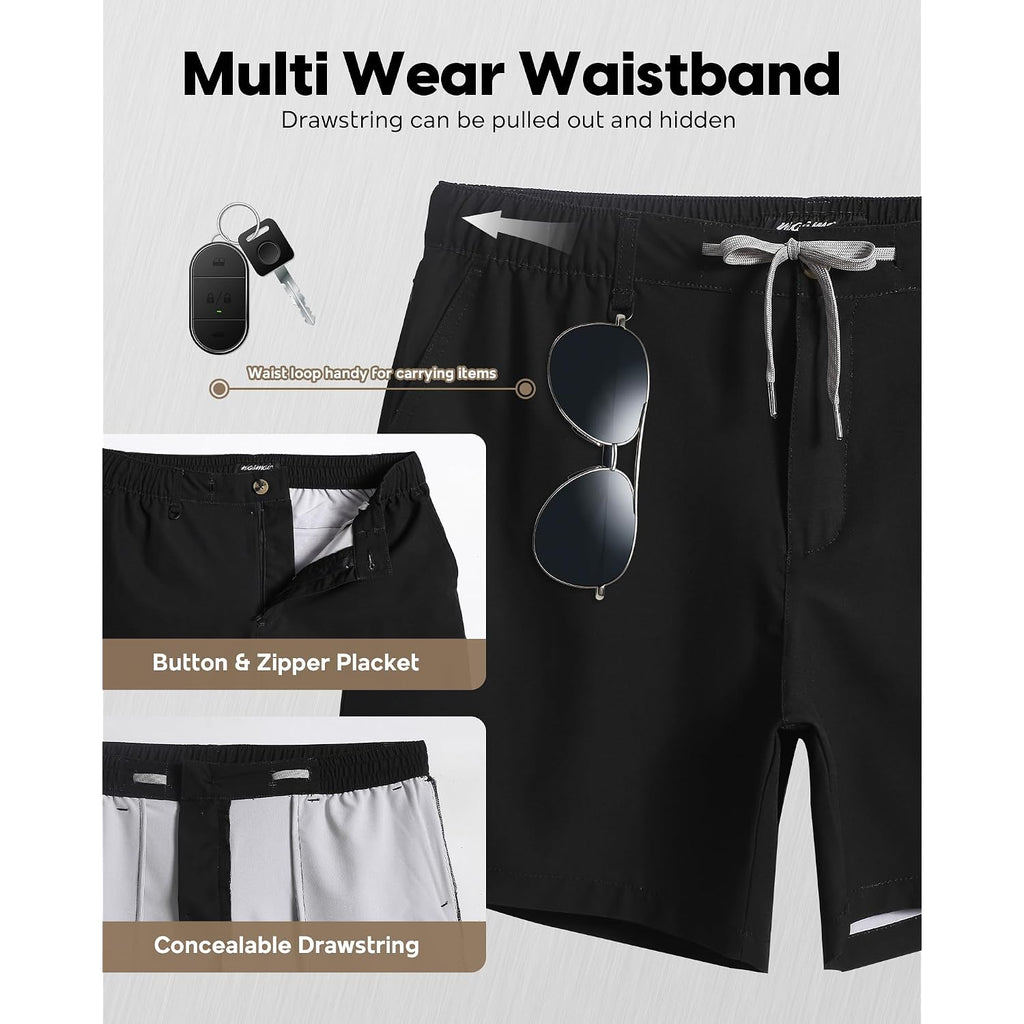 Maamgic Men'S 5/7 Inch Casual Classic Fit Shorts With Multi-Pocket Quick Dry Sports Shorts