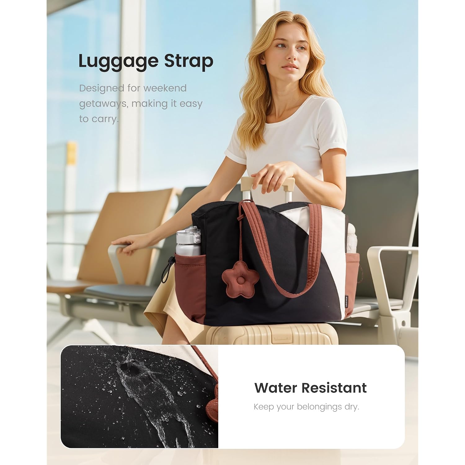 Lovevook Tote Bag For Women, Puffer Work Bags With Zipper For Daily Travel College, Teacher Nurse Laptop Handbags Purses Gift