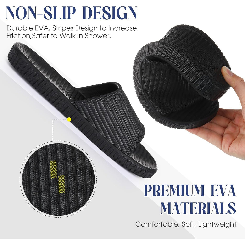 Shyyween 6 Pack Non Slip Shower Slides Lightweight Bath Slippers For Women & Men Pool Sandals For Home Hotel Gym Spa Pool