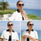 SOJOS 2026 Oversized Butterfly Sunglasses for Women with Gold Arms,Beach Sun UV Protection Shades Orange Tortoise/Brown