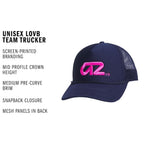 adidas Unisex Trucker Hat – Sport Snapback Cap Team Navy Blue 2/Atlanta Pink