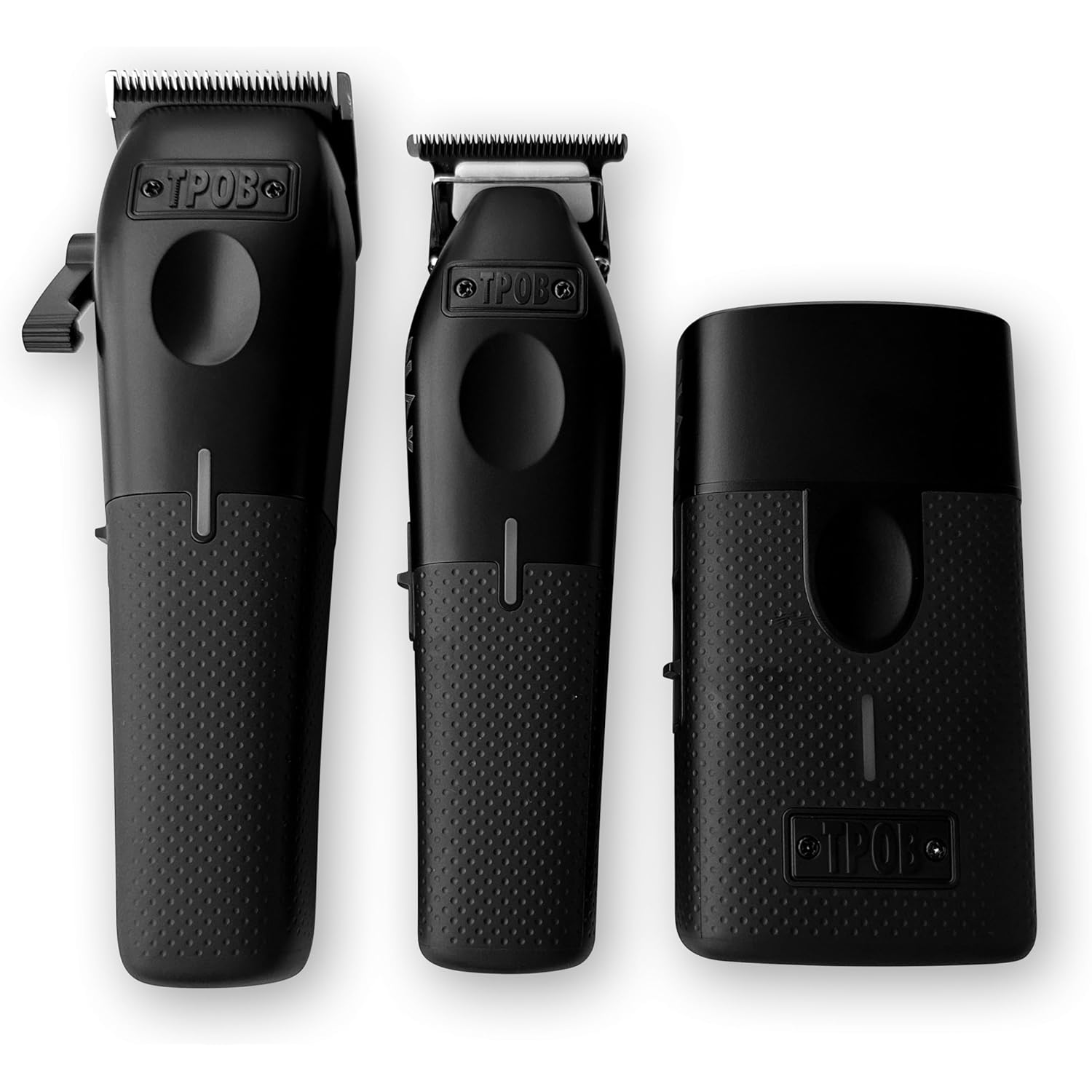 TPOB Play Barber Hair Clippers for Men 7500 RPM with Rubber Grips (Blackout 3 Set)