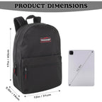 Trail Maker Classic 17 Inch Backpacks With Adjustable Padded Straps | School Backpacks For Girls, Boys (Black)