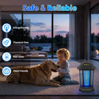 Bug Zapper Outdoor, Electric Mosquito Zapper, Fly Zapper Indoor Fly Traps, Mosquito Repellent Outdoor Patio & Backyard Covers 1/2 Acre, 4200V 3 Prong Plug, Abs Fireproof Plastic Outer