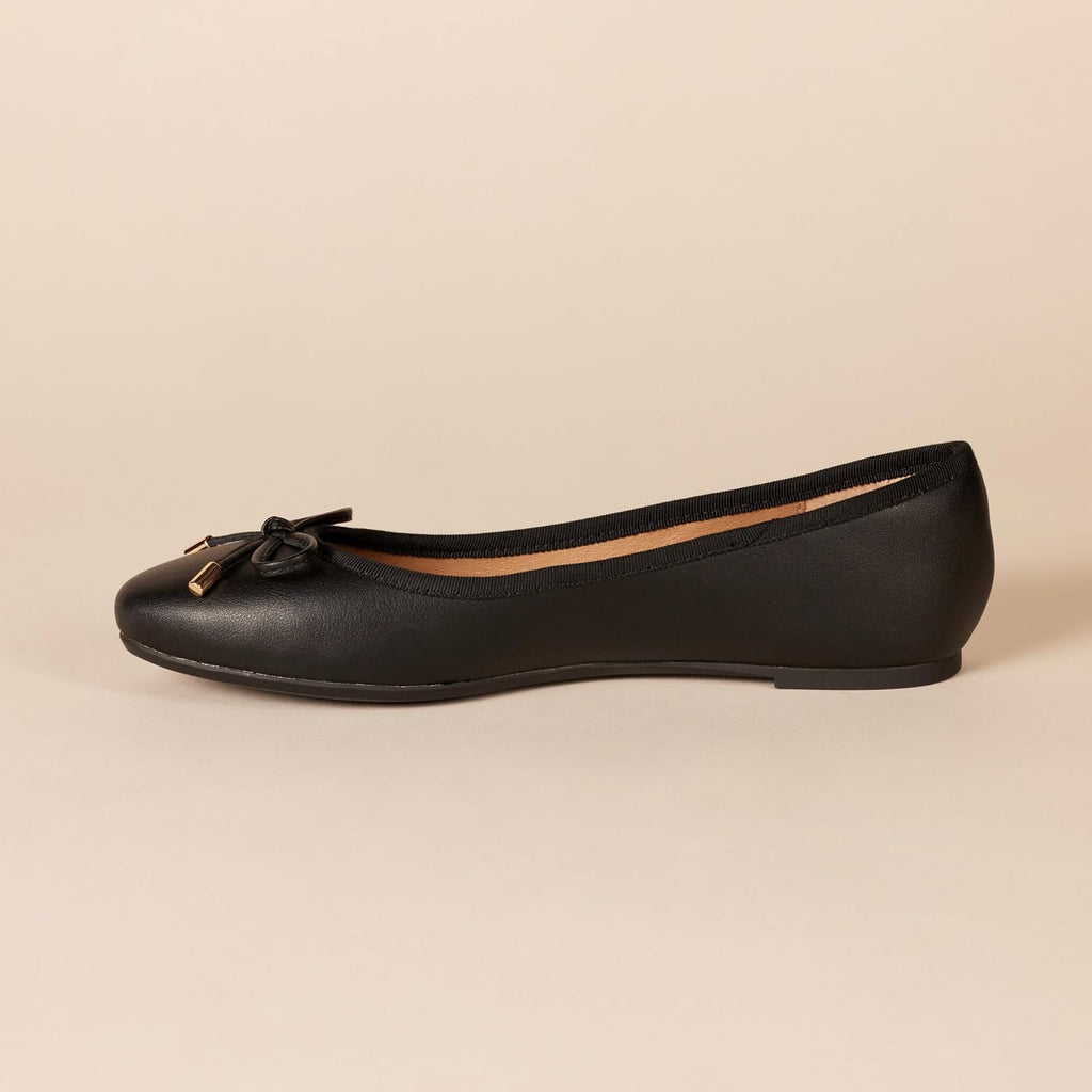 Amazon Essentials Women'S Comfortable Round Toe Ballet Flats With Bow