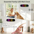 Large Digital Wall Clock,14.4 Inch Large Display Digital Clock With Auto Dimming, Temperature And Date, Remote Control, Night Light,Dst, Alarm For Classroom/Gym/Bedroom