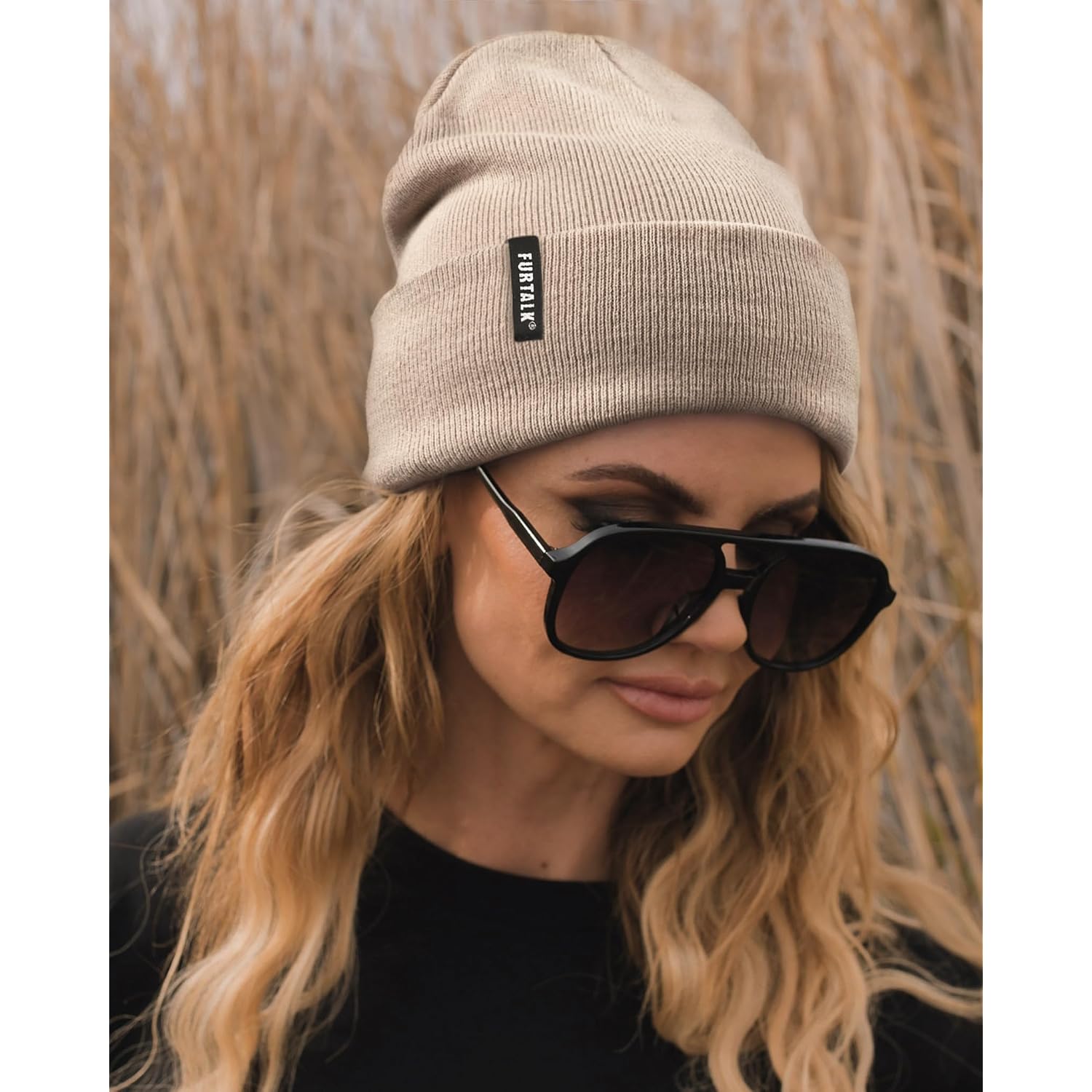 Furtalk Beanie Hat For Men Women Winter Hats For Women Men Soft Warm Unisex Cuffed Beanie Knitted Skull Cap
