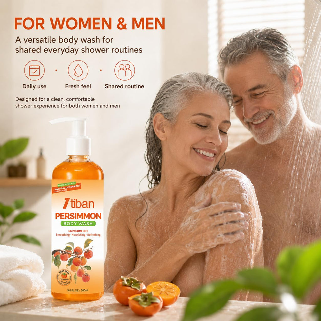 Persimmon Body Wash For Old People Smell, Odor Control, 10.1 Fl Oz