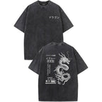 Uoua Mens Graphic Tees Vintage Oversized T-Shirts Casual Acid Wash Cotton Streetwear (S-2Xl)