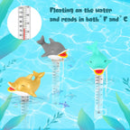 Xy-Wq Floating Pool Thermometer, Large Size Easy Read For Water Temperature With String - Swimming Pool, Spas, Hot Tubs, Ponds (Dolphin)