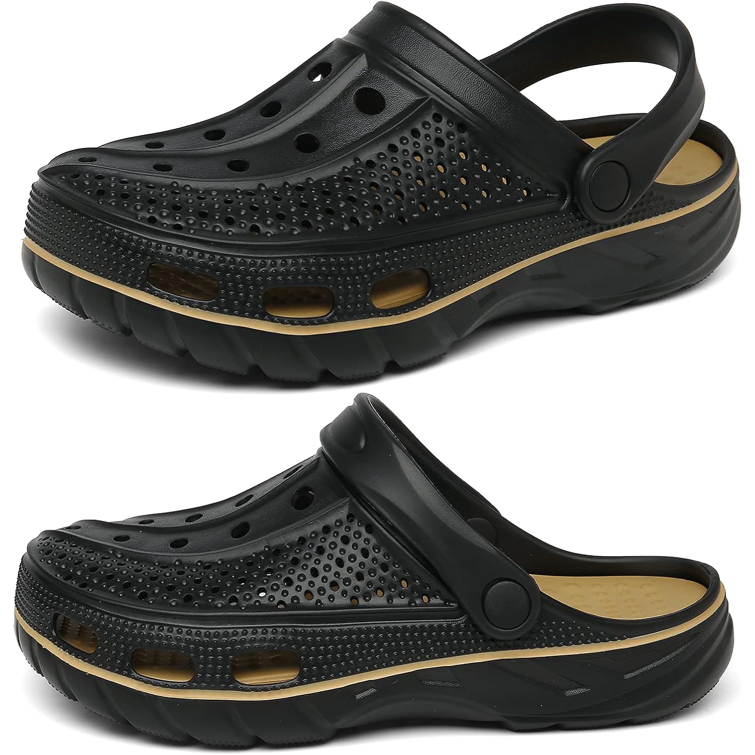 Chaychax Men'S And Women'S Arch Support Clogs Garden Shoes Slip-On Outdoor Beach Water Sandals With Removable Cushion Footbed