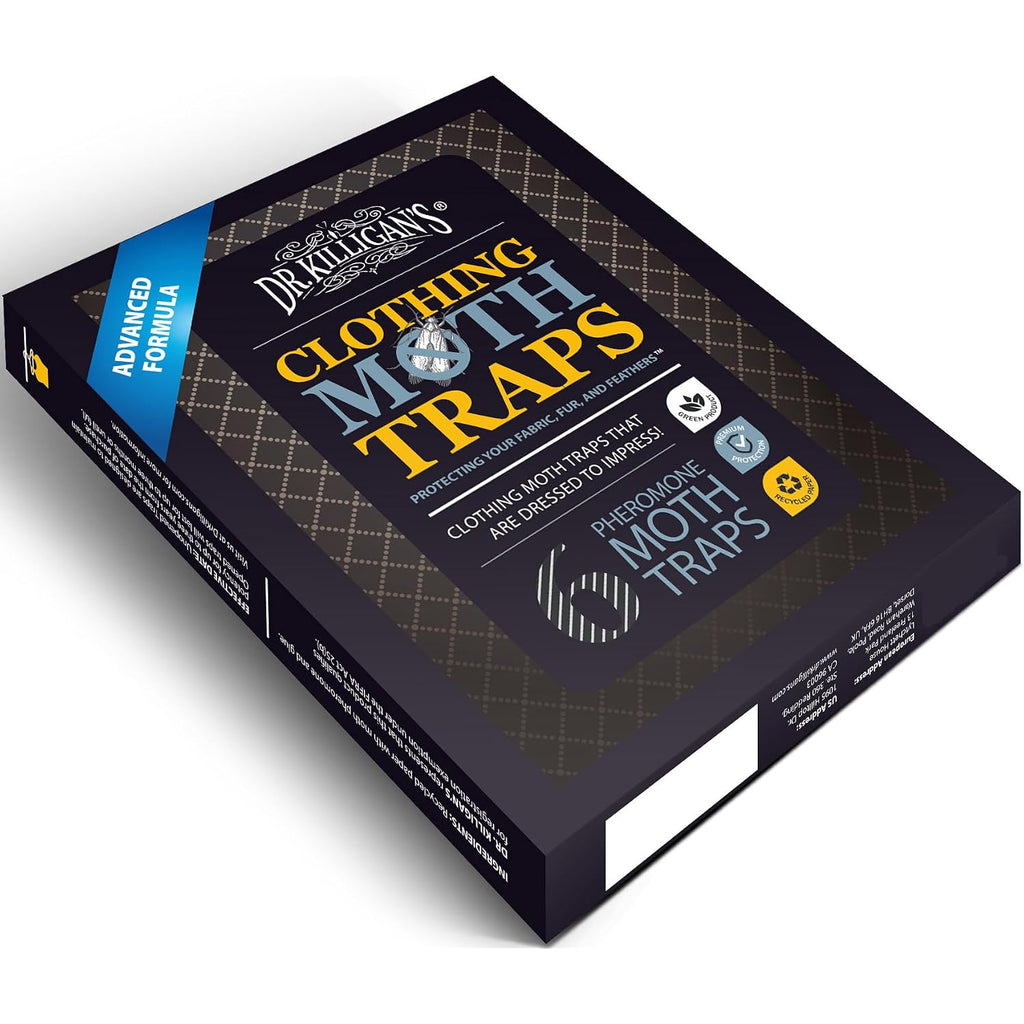 Dr. Killigan'S Premium Clothing Moth Traps With Pheromones (Black, 6 Traps)