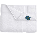 Pearl Linens Pack of 6 100% Cotton Bath Mat Towels, 20x30 inches, Soft & Absorbent Floor Towels for Bathroom, Not Bathroom Rugs, After Shower Mat, 687 GSM, Machine Washable, Airbnb Essentials, White