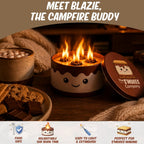 The S'Mores Company - Portable Fire Pit, Mini Tabletop Campfire (2-Pack) | Smores Soy Wax Firepit, Food Safe For Roasting Marshmallows, Bonfire Smores Maker, 3+ Hours Of Burn Time, Camping Stove