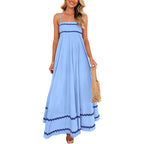 Prettygarden Women'S 2026 Summer Flowy Maxi Dress Casual Sleeveless Spaghetti Strap Ruffle Beach Long Dresses