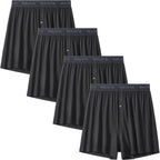 Soft Cooling Men'S Boxer Shorts，Viscose Made From Bamboo Underwear With Button Fly, Loose Relaxed Fit Boxers