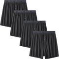 Soft Cooling Men'S Boxer Shorts，Viscose Made From Bamboo Underwear With Button Fly, Loose Relaxed Fit Boxers