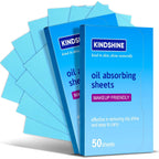 KINESHINE 100P High-Performance Oil Absorbing Sheets for Face - Makeup Friendly Blotting Papers for Oily Skin - Oil Blotting Sheets for Face, Portable Oil Wipes