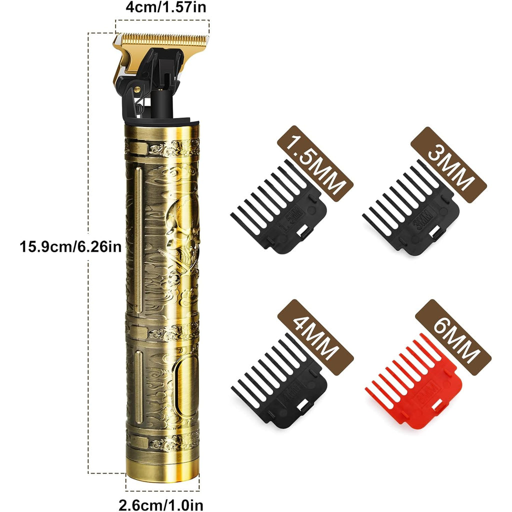 Yogingo Professional Hair Trimmer For Men, Cordless Rechargeable Beard Trimmer Hair Clippers For Men, Metal Body Cutting Grooming Kit, Beard Shaver Barbershop, Bronze