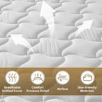 Omblix Queen Mattress, 12 Inch Queen Size Mattress,Hybrid Mattresses In A Box With Memory Foam And Individual Pocketed Coil,Certipur-Us,Medium Firm & Pressure Relief