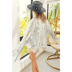 Sequin Fringe Jacket Disco Theme Country Dolly Theme Bridal Trends Disco Cowgirl Outfit Theme Glitter Tassel Coat