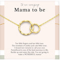 HOPE LOVE SHINE Twins “Mom to Be” Necklace – First Mothers Day Gift for Expecting Mom of Twins – Sterling Silver Double Circle Pendant