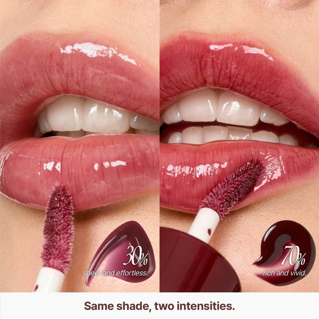 fwee 3D Voluming Gloss 30% (Sheer) | High Shine, Non-Sticky Lip Gloss for Makeup | Long-Lasting, Moisturizing Gel Formula – Cherry Cola 30% | 30% & 70% Pigment Options | 5.3g