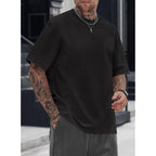 Herberton Mens Oversized T-Shirts Heavyweight Cotton Stretch Fashion Thick Tee Tops (S-3Xl)