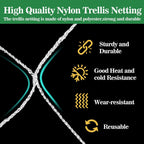 Sukh Trellis Netting For Climbing Plants - 5 X 15 Ft Garden Net, 2 Pack | Polyester Plant Netting Support For Cucumbers & Tomato, Soft & Duarable, White Garden Nets For Vines, Vegetables & Fruits