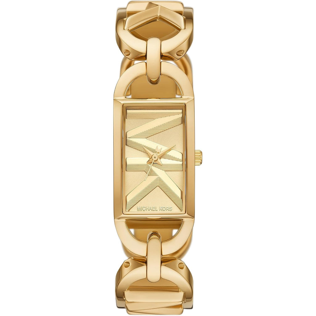 Michael Kors Women'S Mk Empire, Rectangular Stainless Steel Watch With Steel Or Leather Band