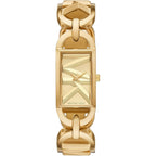 Michael Kors Women'S Mk Empire, Rectangular Stainless Steel Watch With Steel Or Leather Band