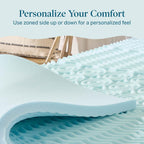 Lucid 2 Inch Gel Memory Foam Mattress Topper, Queen Size – 5 Zones – Cooling Gel Infusion – Certipur Certified Foam