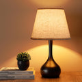 Onewish Touch Bedside Lamp For Bedroom, 3-Way Dimmable Farmhouse Table Lamps For Nightstand With Fabric Shade, Desk Lamp For Kids Reading, Home Office